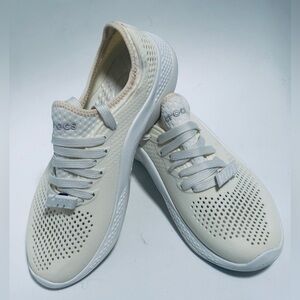 CROCS Cream/White Breathable LiteRide 360 Women’s Shoes Pacer Sneaker Size W 7